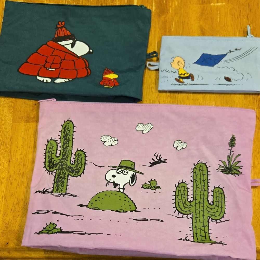 BAGGU Peanuts 3 Pouch Set